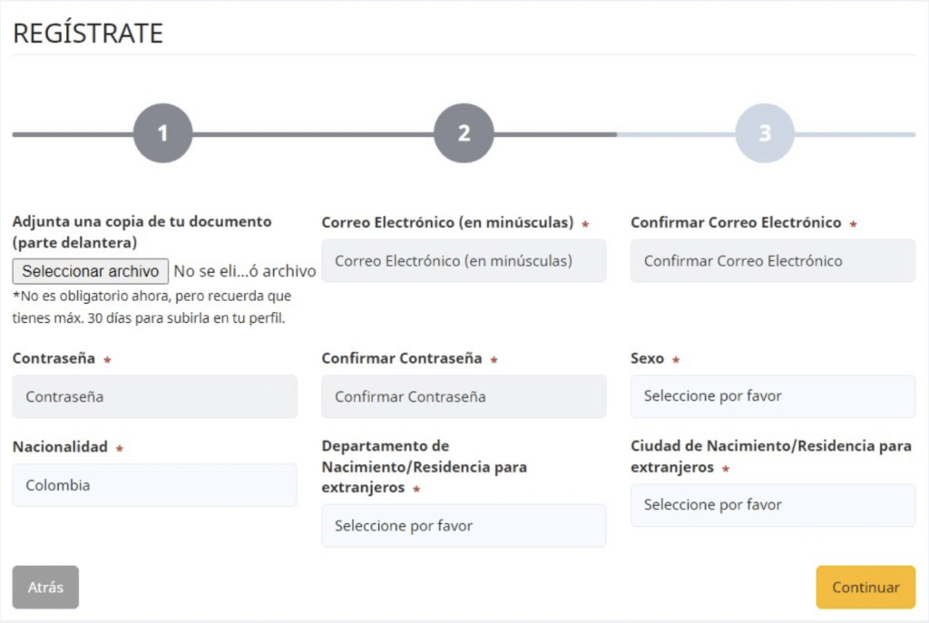 Registro Betfair