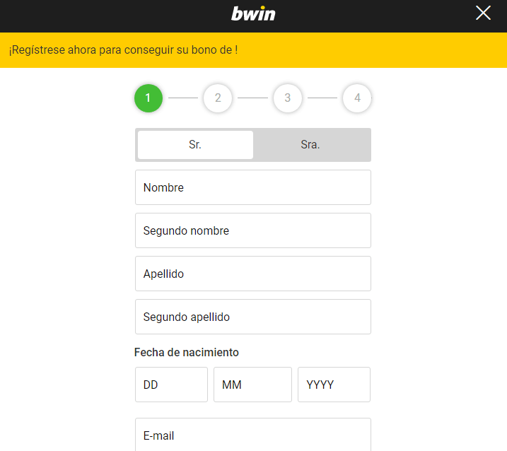 Bwin registro 