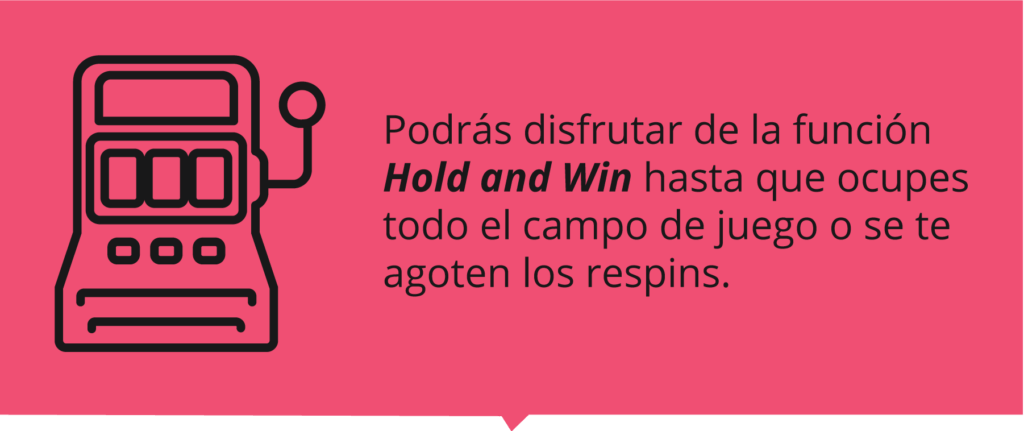 Cómo usar la función hold and win en tragamonedas