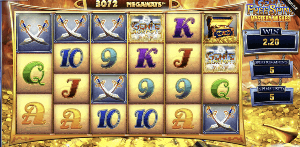 Giros gratis Genie Jackpots Megaways