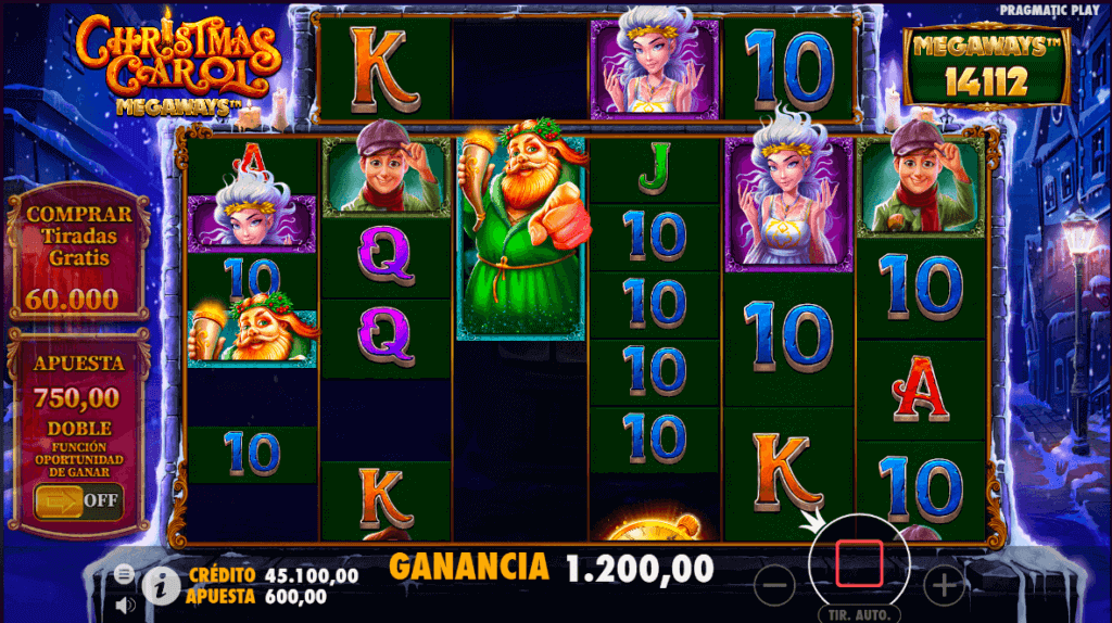 Funciones de la slot Christmas Carol Megaways 