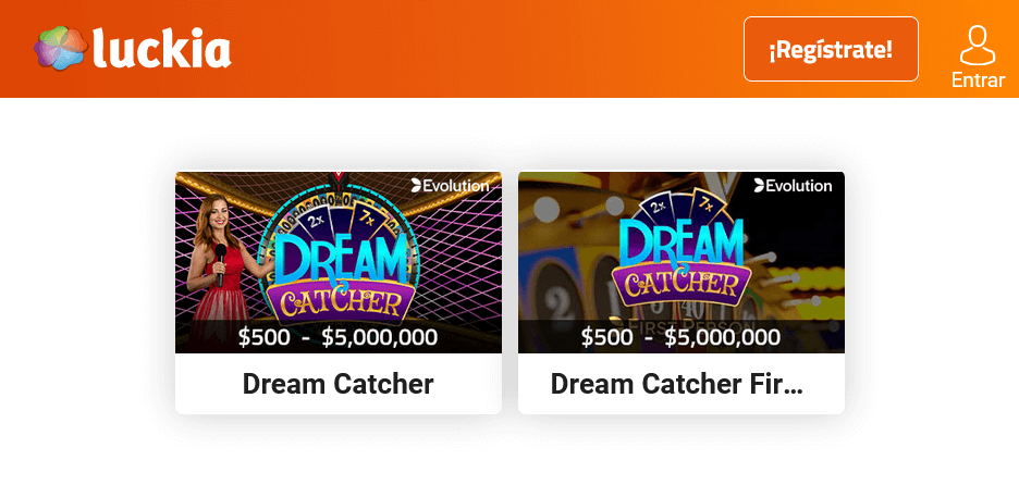 Game Show Dream Catcher en Luckia
