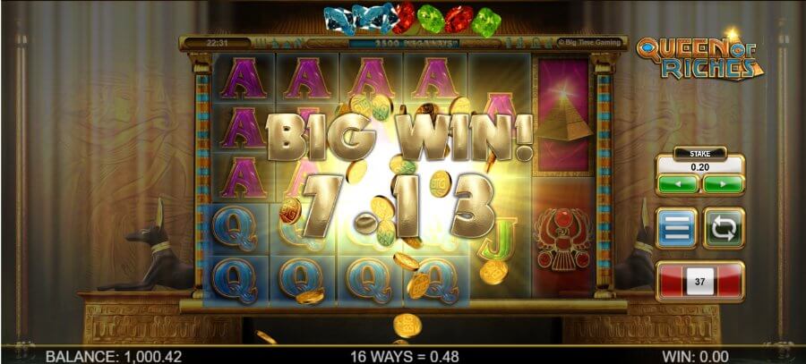 Jackpot de tragamonedas Queen of Riches de Big Time Gaming