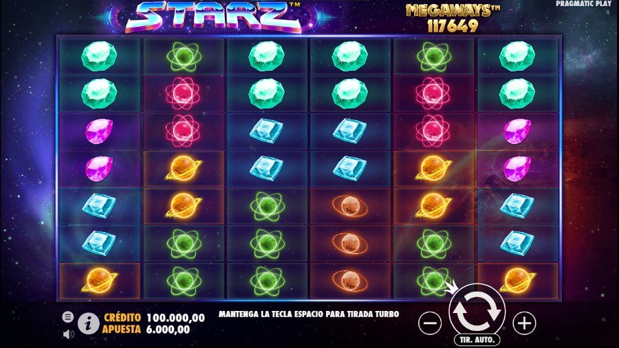 Jackpot de tragamonedas Starz Megaways de Pragmatic Play