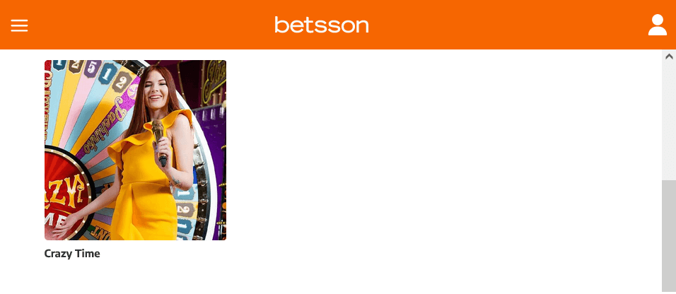 Juego Crazy Time en Betsson