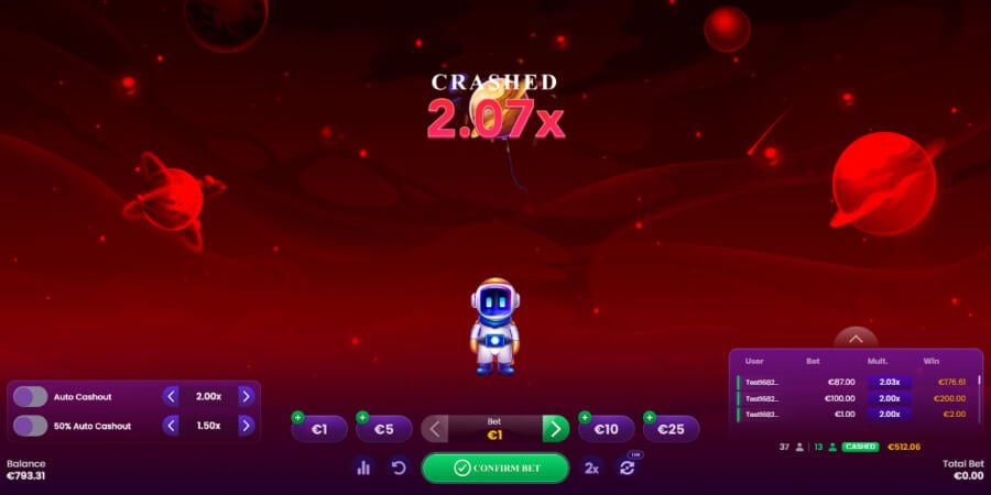 spaceman - crash games Colombia