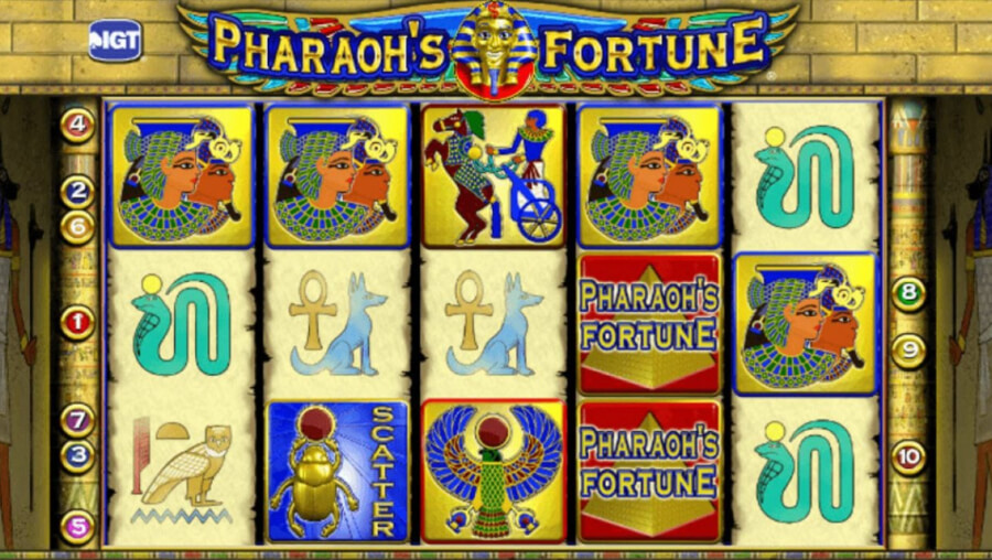 Pantalla de juego de la tragamonedas Pharaoh's Fortune