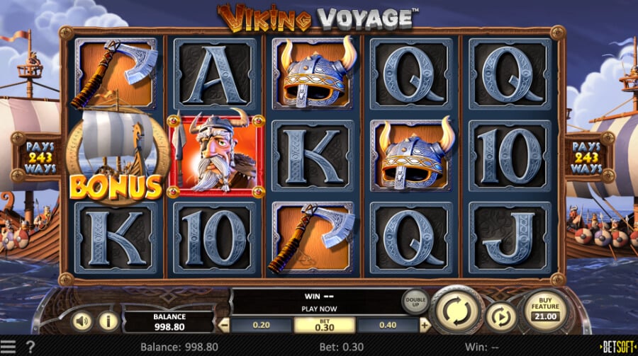 Pantalla de juego tragamonedas Viking Voyage 