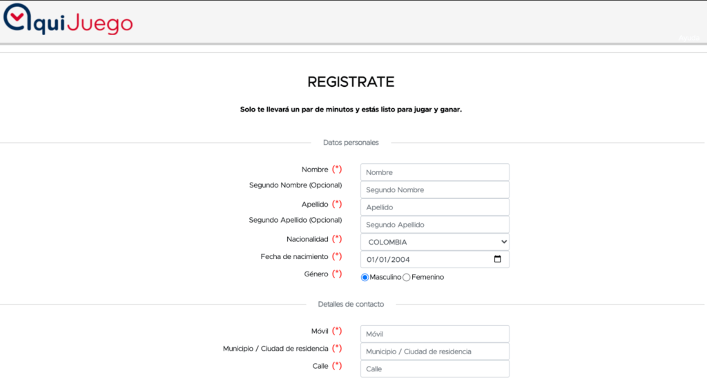 Registro AquiJuego