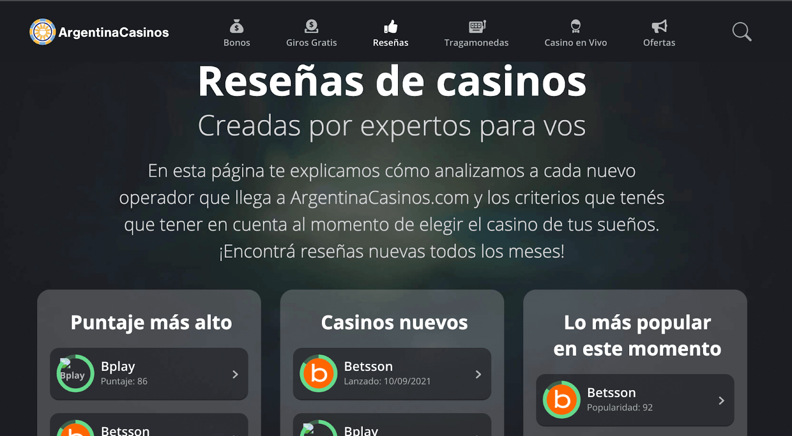 La mejor guía de casinos ha llegado a Argentina