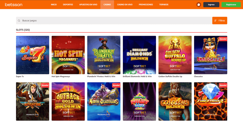 Juegos de Betsson casino