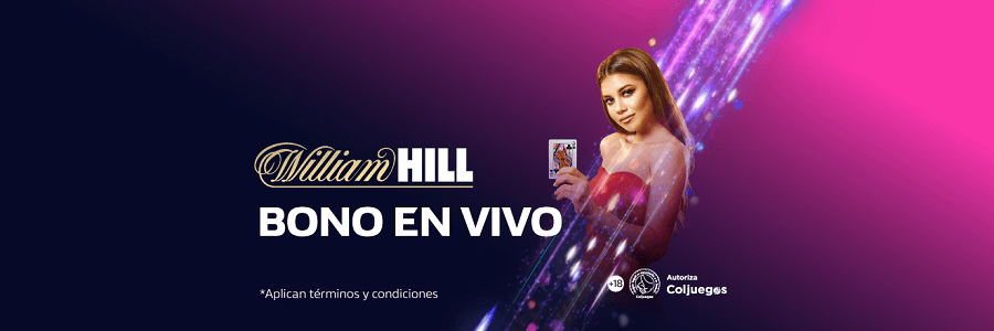 Banner del bono de casino en vivo de William Hill