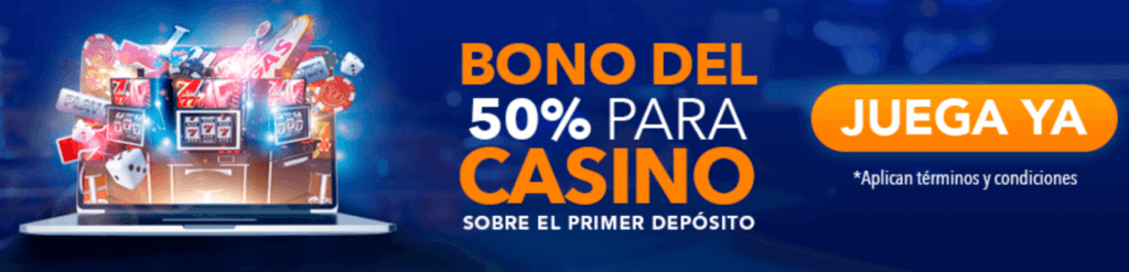 Bono de casino del 50% de tu depósito en Yajuego
