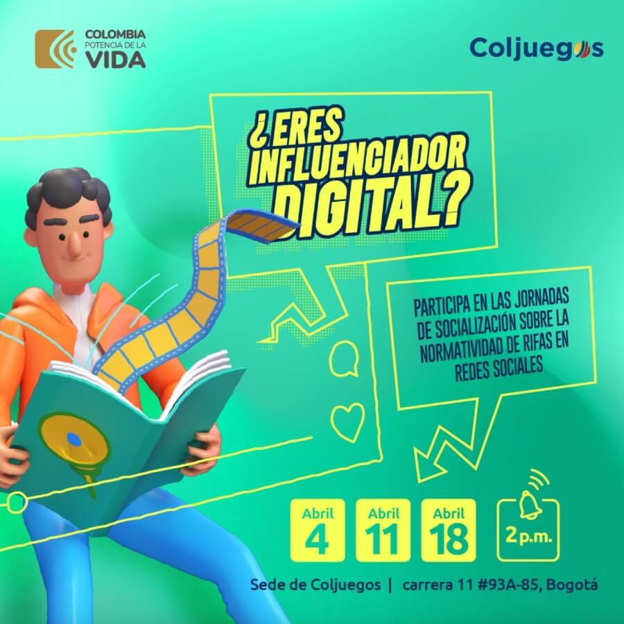 Coljuegos regula las rifas de influencers - convocatoria