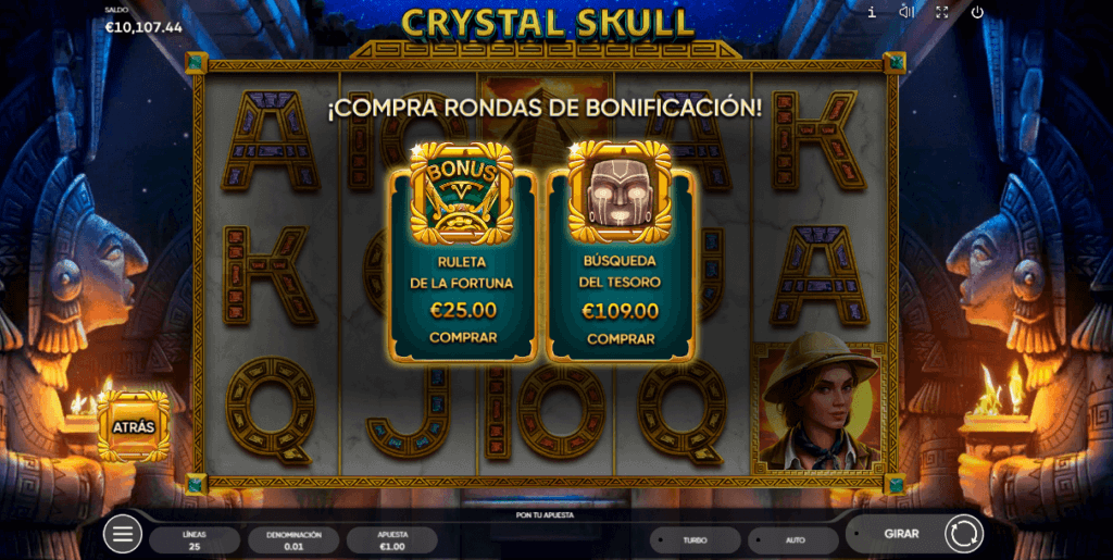 Compra de bono en Crystal Skull