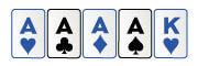 Poker de ases Mano de cuatro cartas iguales