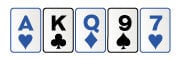 Mano de carta alta en Poker online Carta más alta