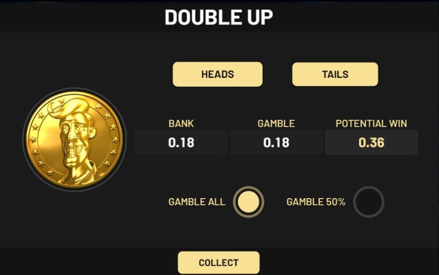 Double up en la tragamonedas Take the Bank