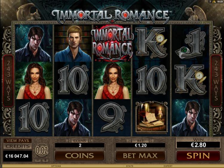 Tragamonedas Immortal Romance de Microgaming